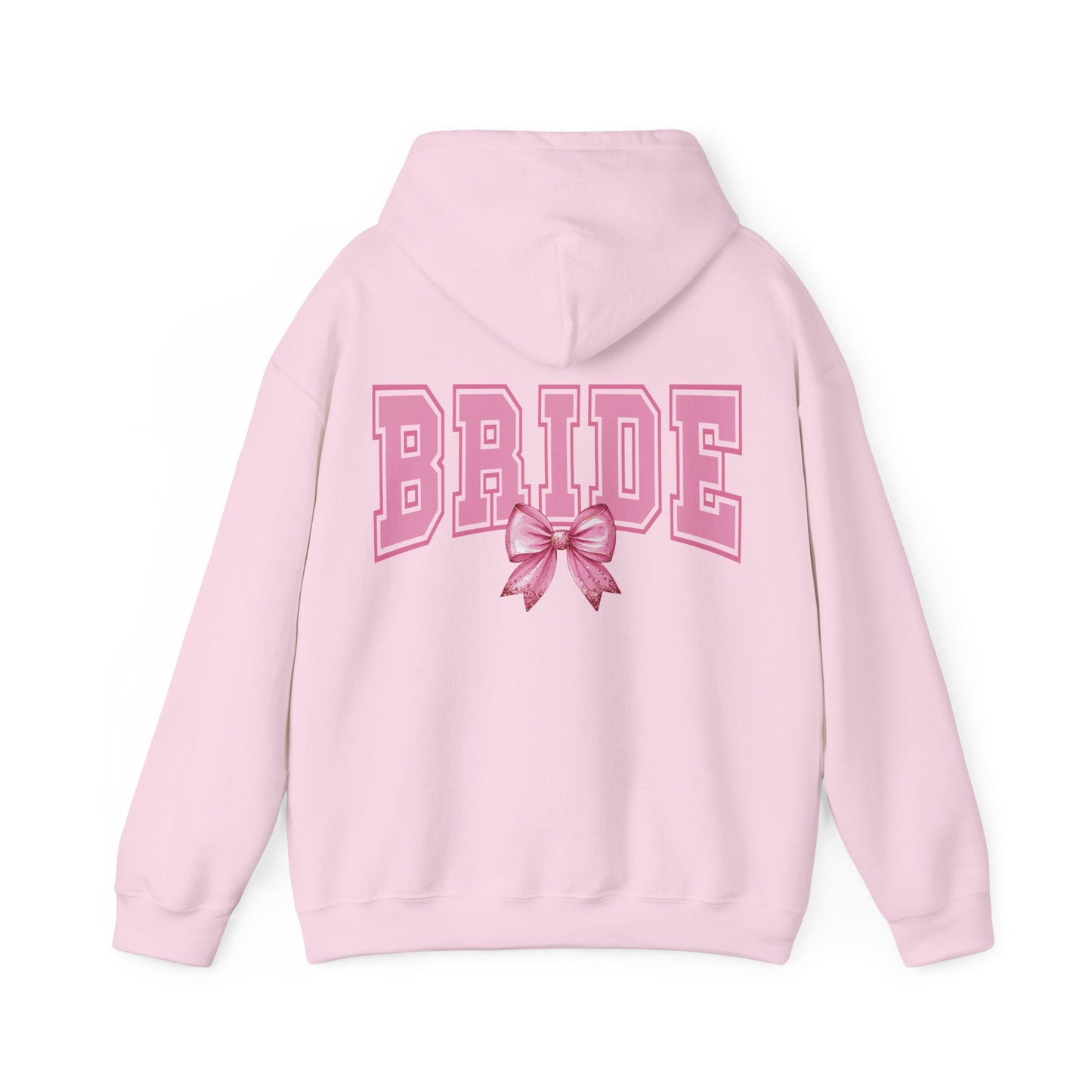 Bride Pink Varsity Hoodie — Bridal Party Hen Do Pullover