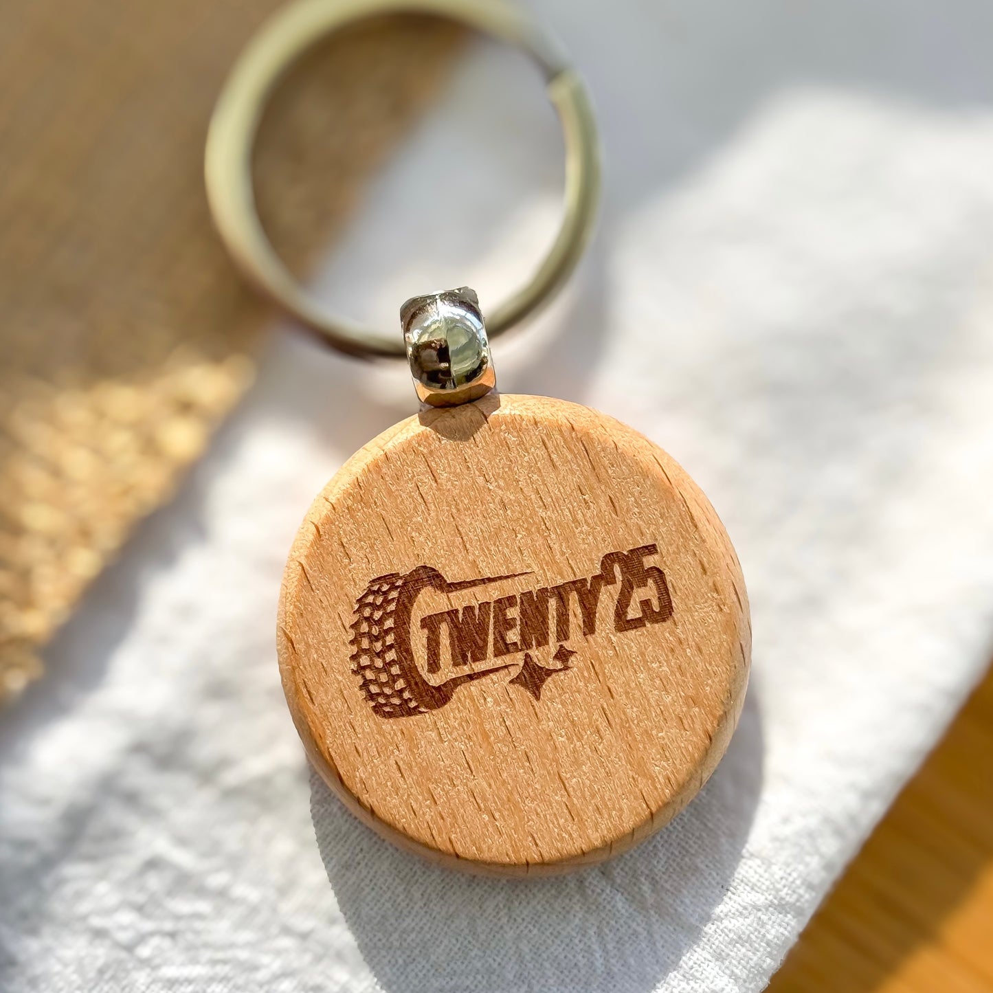 Personalised Engraved Logo & QR Code Keyring