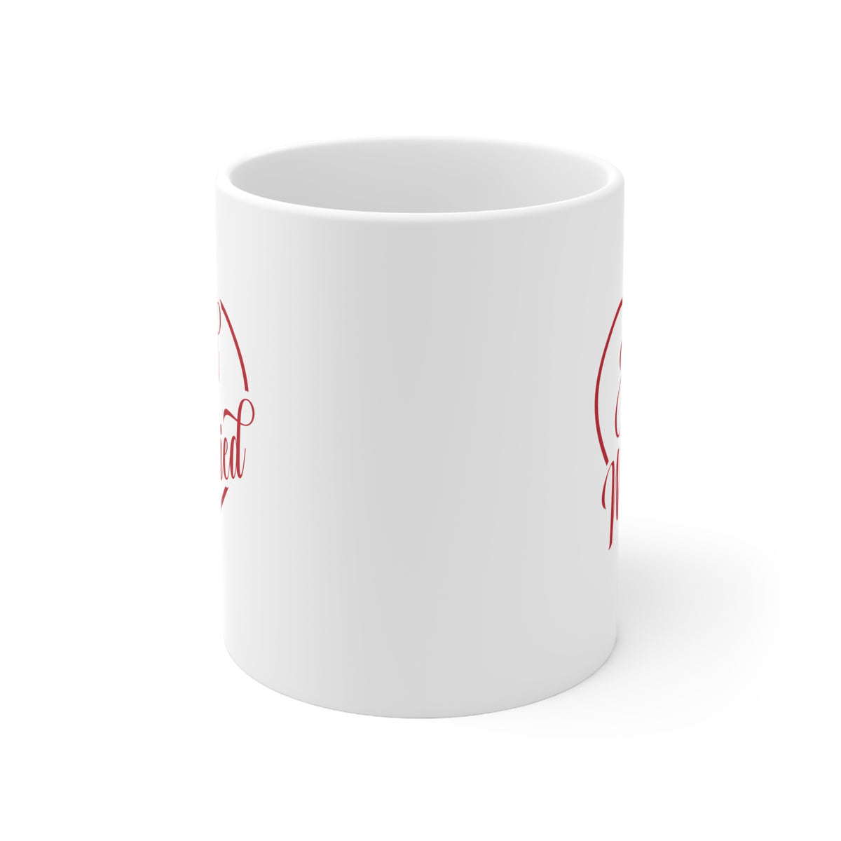 Just Married Heart Ceramic Coffee Mug — Wedding Newlywed Gift (11oz & 15oz)