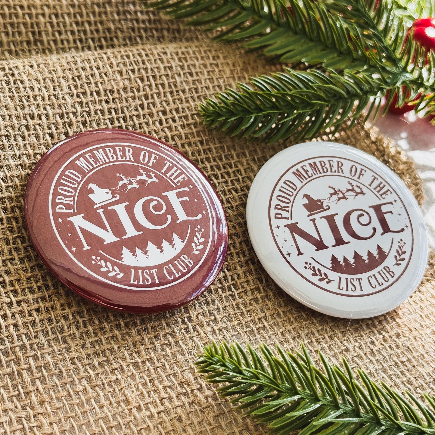 (perfectly Imperfect) Nice List Club Button Badge - 58mm