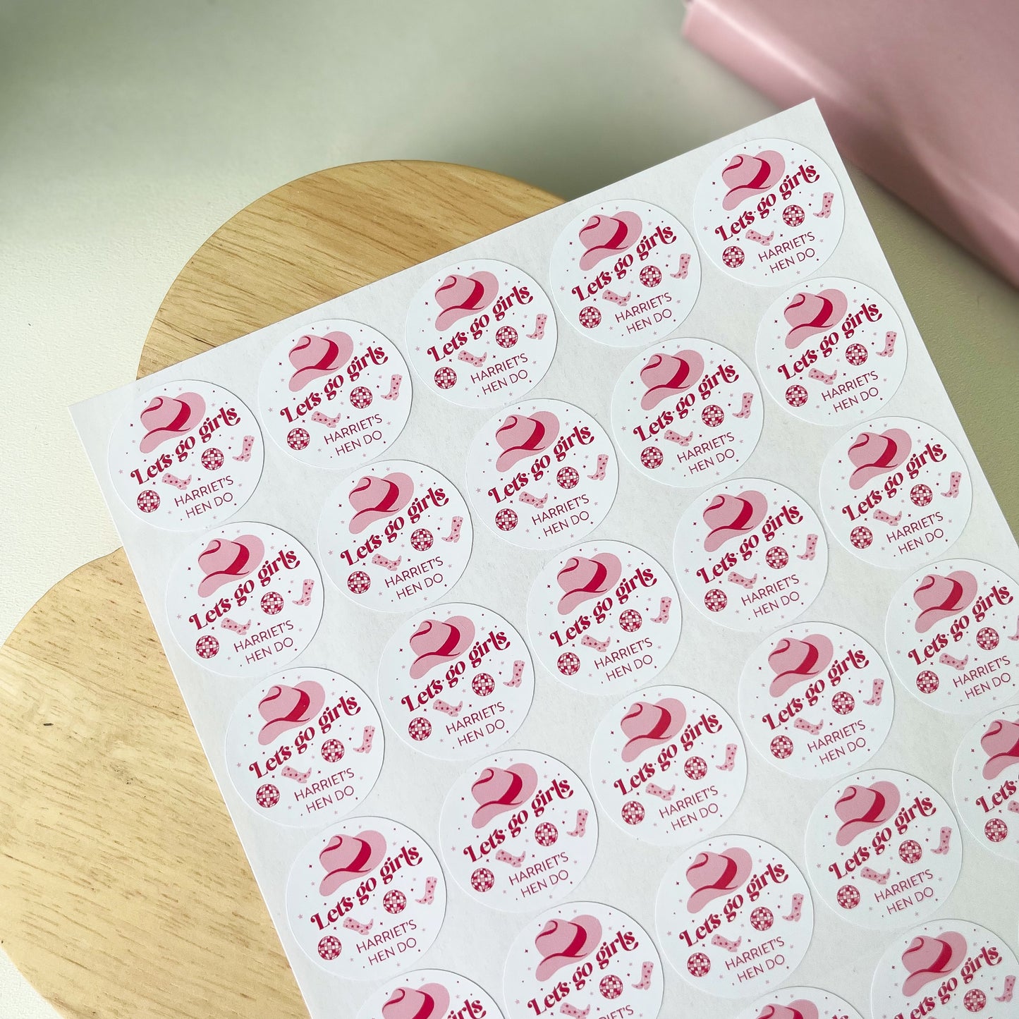 Personalised Hen Do Stickers