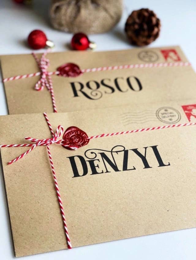 Personalised Santa Letters with Vintage Style Paper & Wax Seal