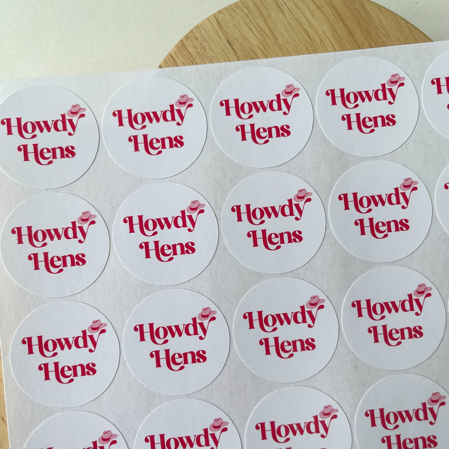 Howdy Hen's Hen Do Stickers