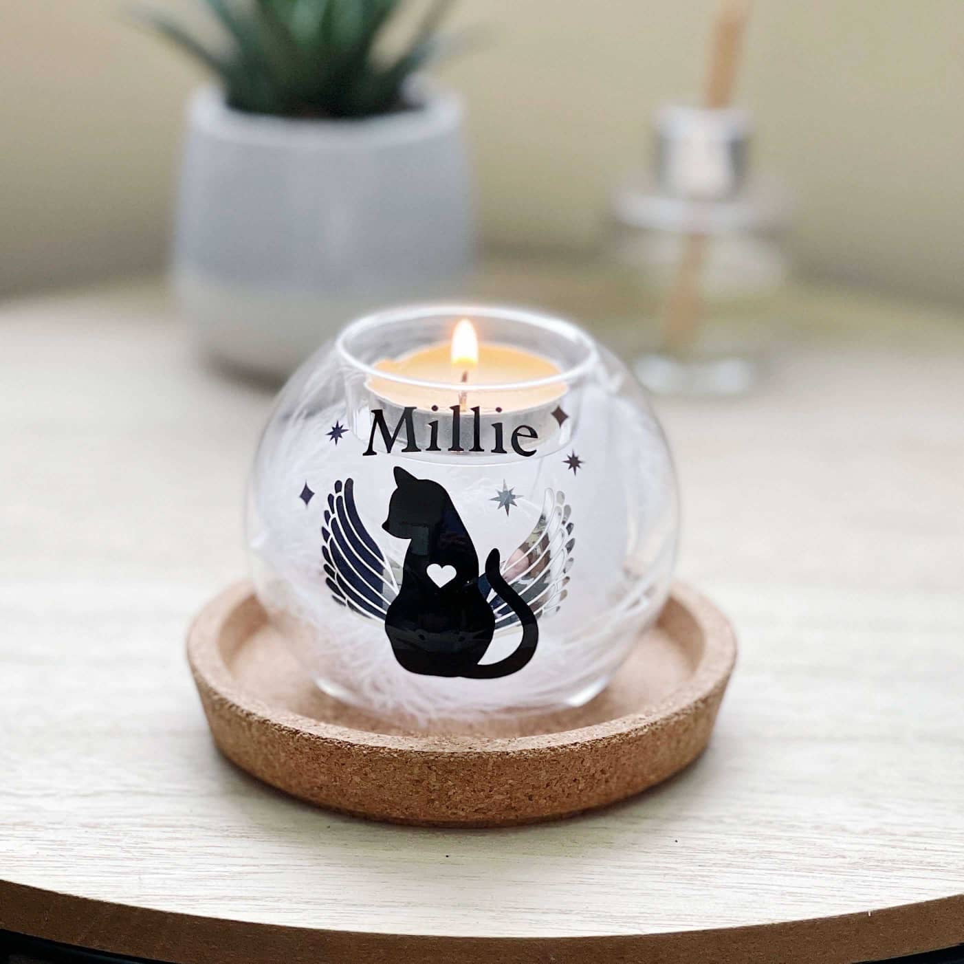 Cat Memorial Tea Light Holder