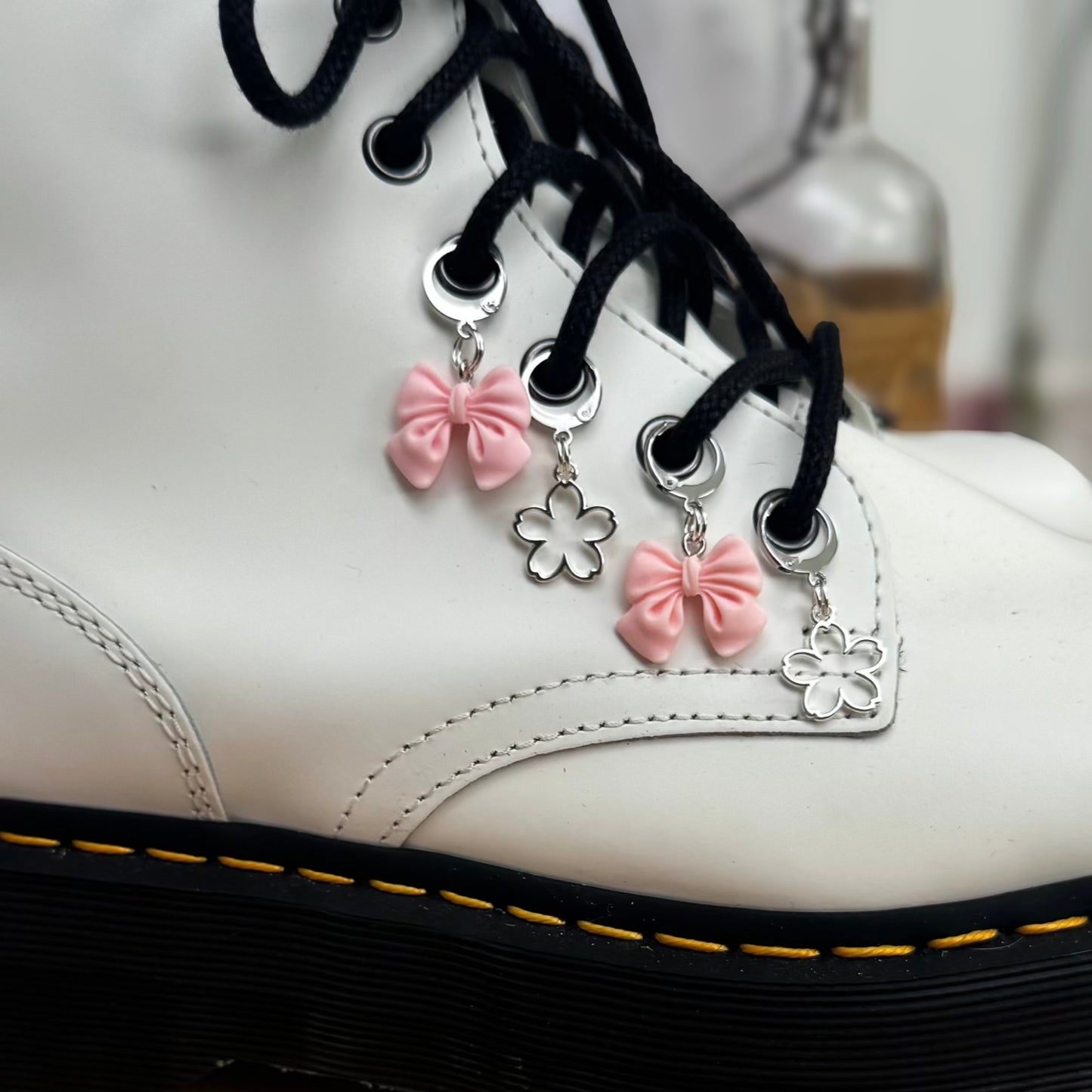 Sakura & Bow Lace Charms | Pack of 4 Charms