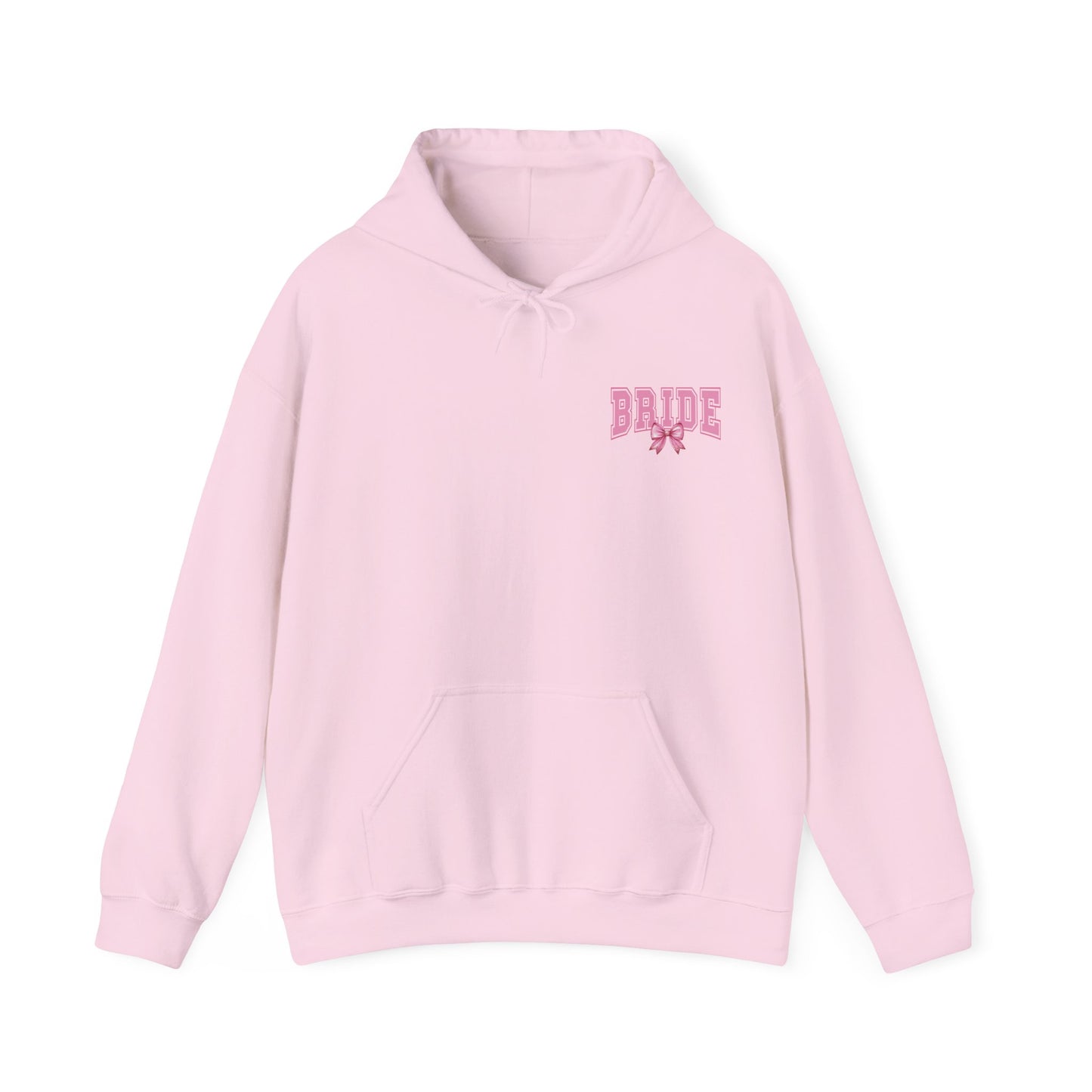 Bride Pink Varsity Hoodie — Bridal Party Hen Do Pullover