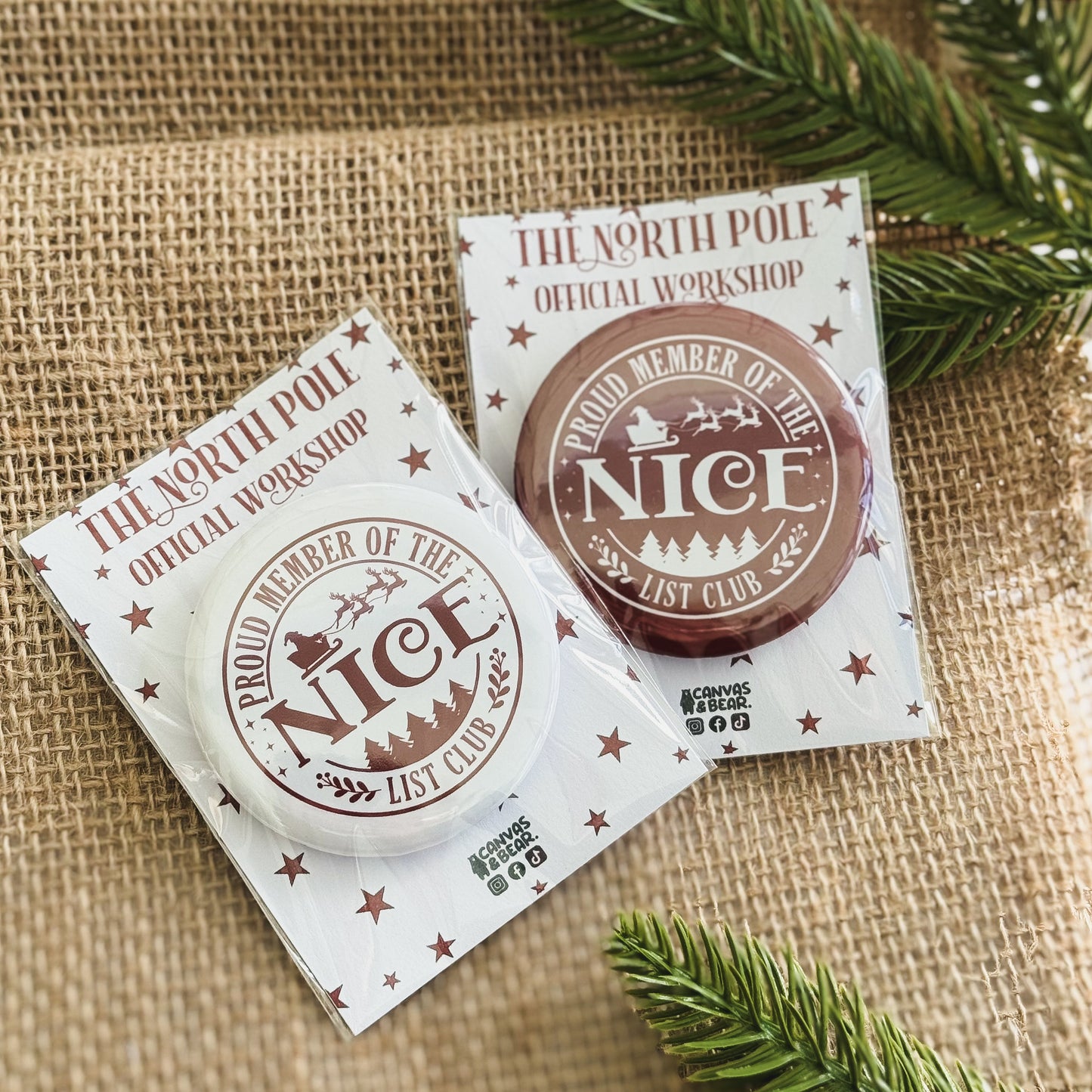 (perfectly Imperfect) Nice List Club Button Badge - 58mm