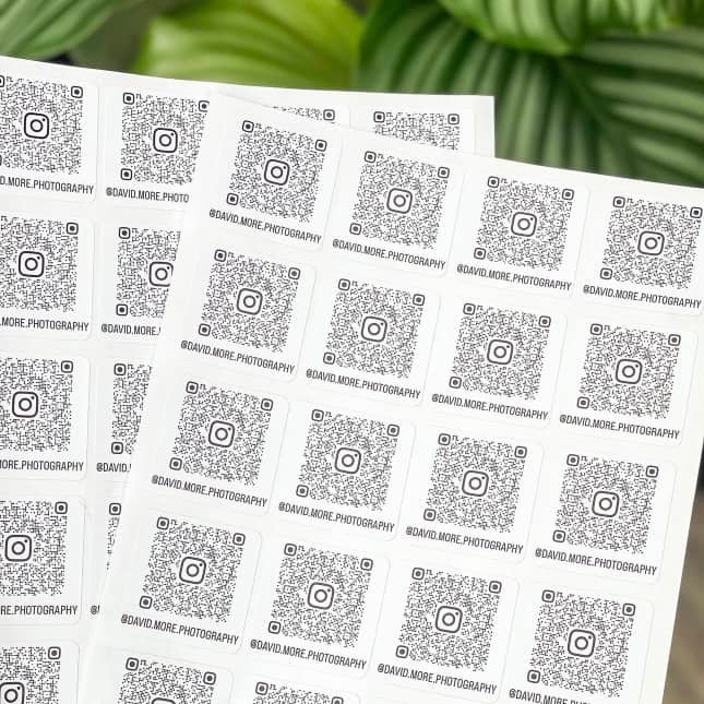 Custom Instagram QR Code Stickers | Scan to Follow & Grow Your Audience