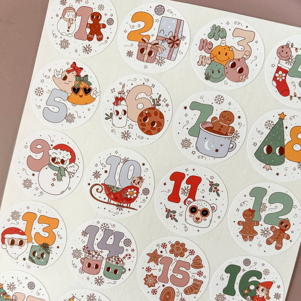 DIY Advent Calendar Stickers