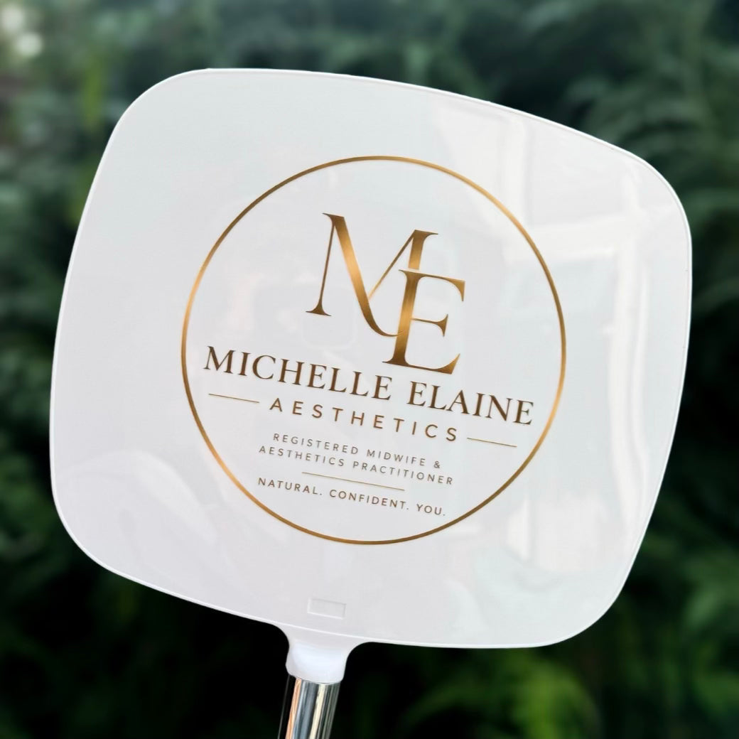 Personalised Salon Handheld Mirror with Custom Logo