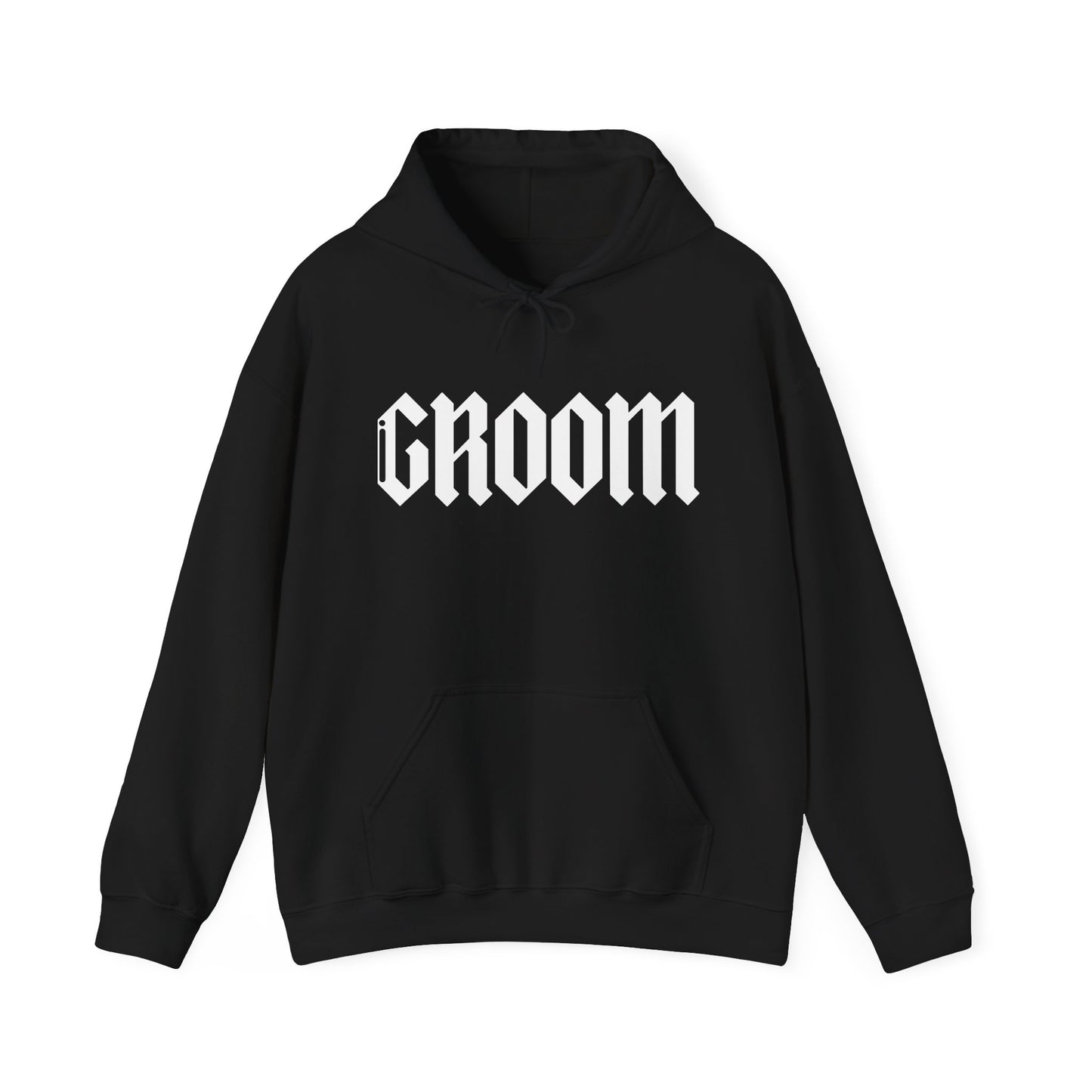 Groom Skull Tarot Hoodie — Gothic Floral Skull Pullover with Custom Date