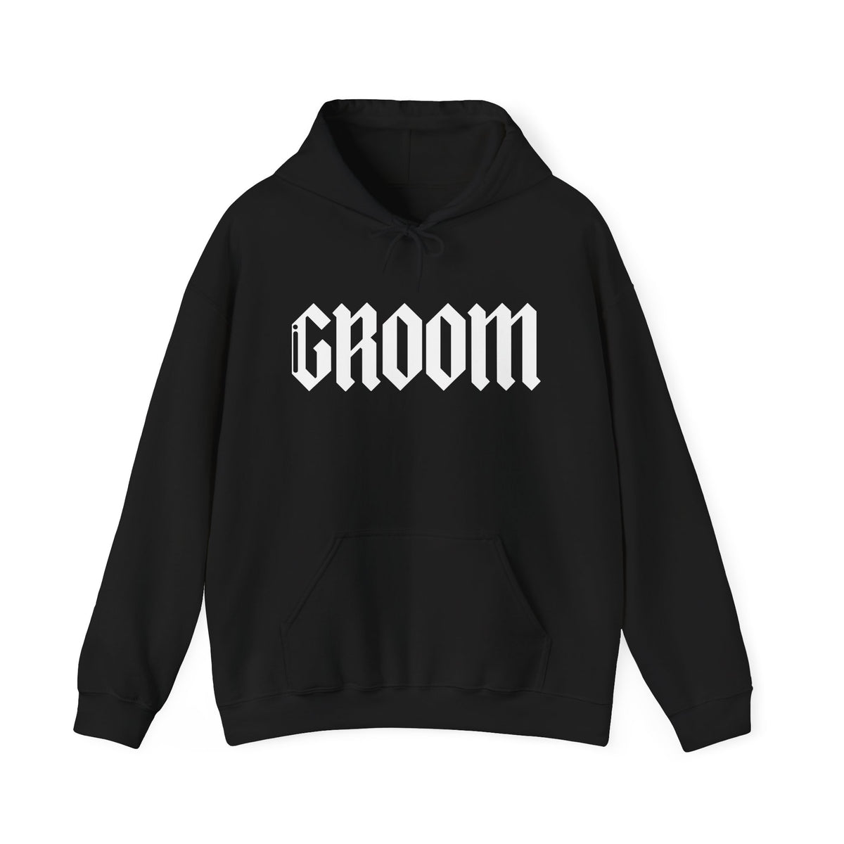 Groom Skull Tarot Hoodie — Gothic Floral Skull Pullover with Custom Date