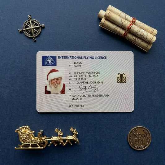 Sleigh Driving Licence | Personalised Christmas Eve Flying Permit
