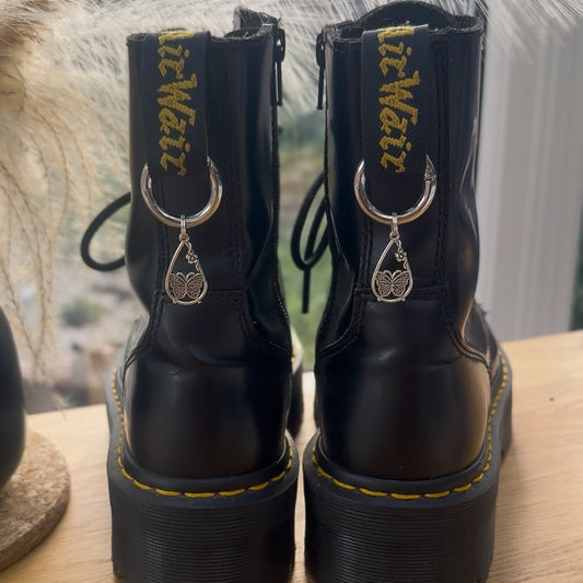 The 'Transformation' Butterfly Flower Teardrop Charms | Dr. Martens & Combat Boot Accessories