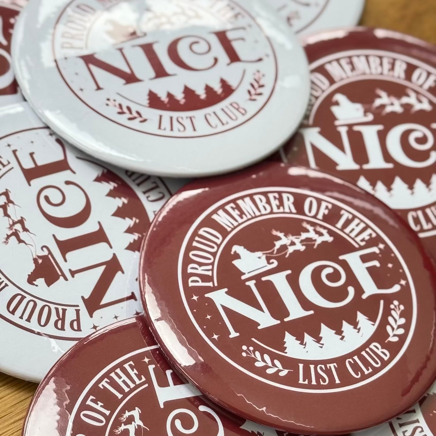 Nice List Club Button Badge - 75mm