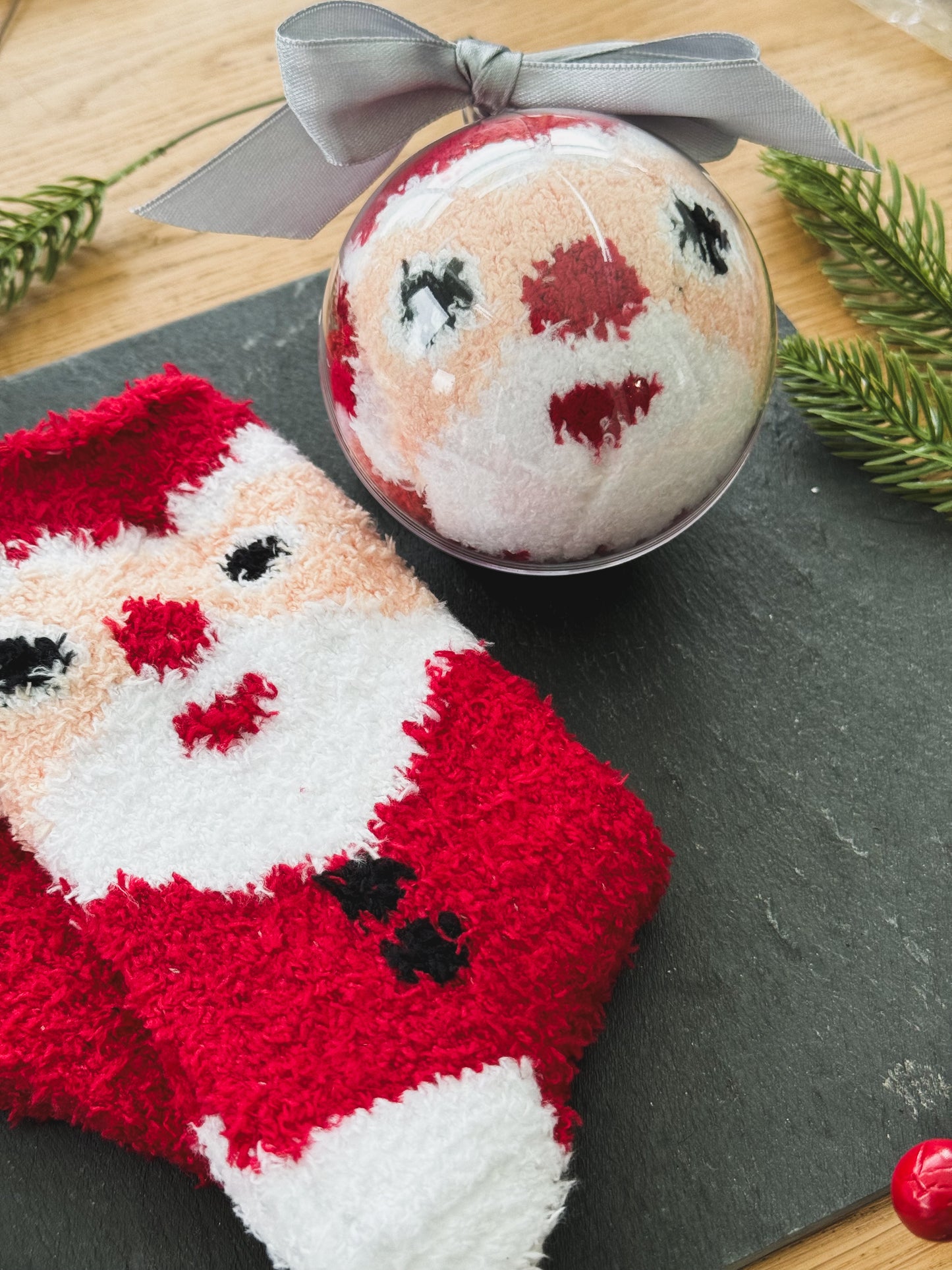 Santa Socks Bauble - Stocking Stuffer