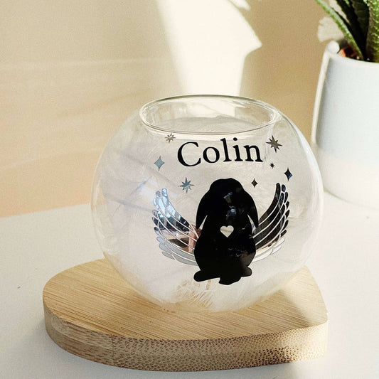 Lop Ear Bunny Personalised Memorial Tealight Holder