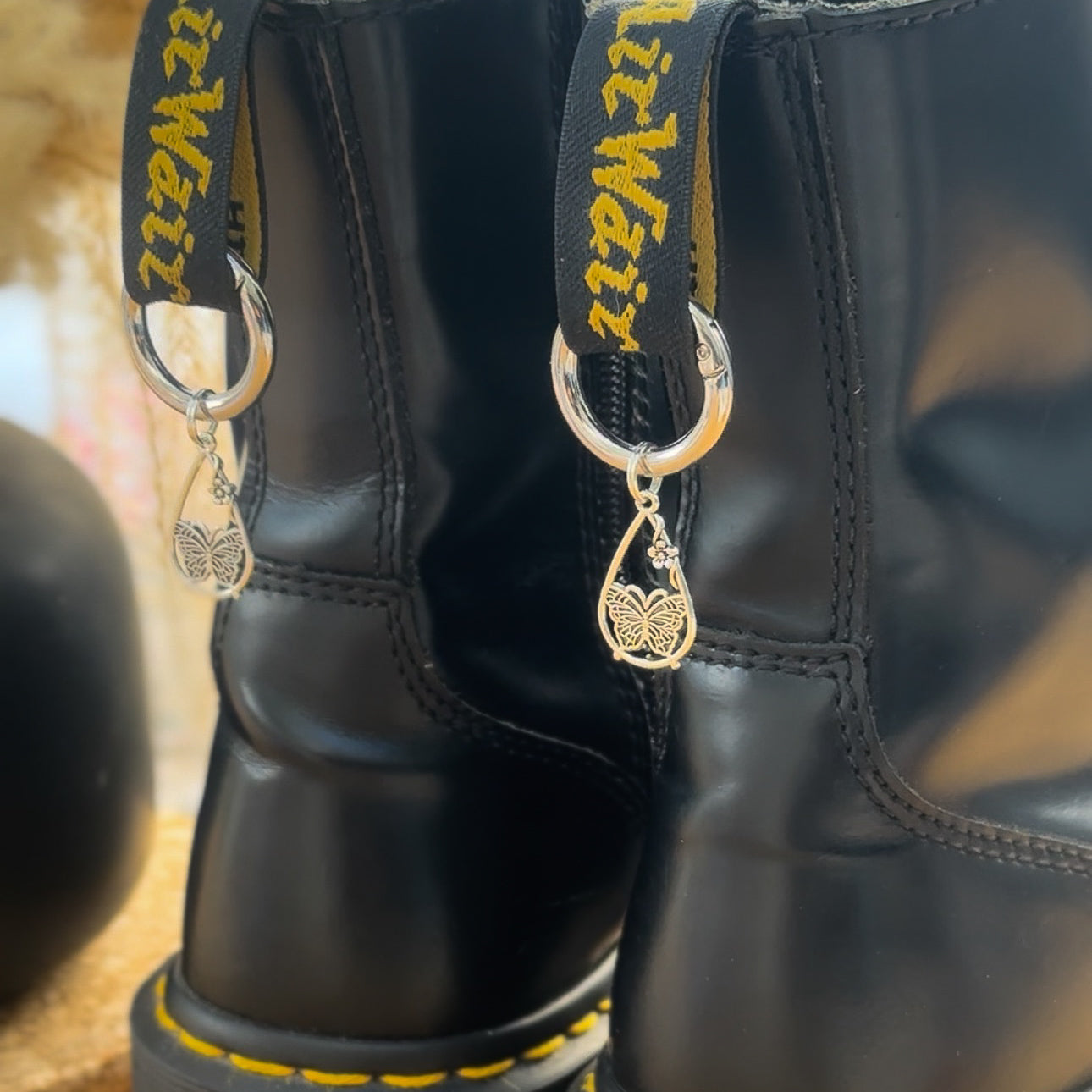 The 'Transformation' Butterfly Flower Teardrop Charms | Dr. Martens & Combat Boot Accessories
