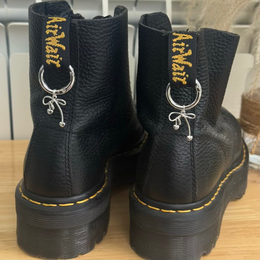 Bow Heart Boot Charms | Clip-On Dr Martens Charms | Set of 2