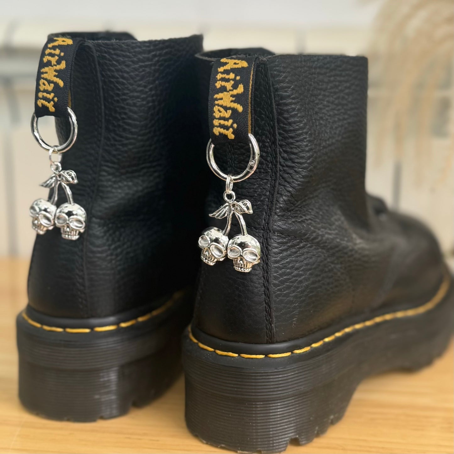 Cherry Skull Clip-On Dr Martens Charms | Set of 2
