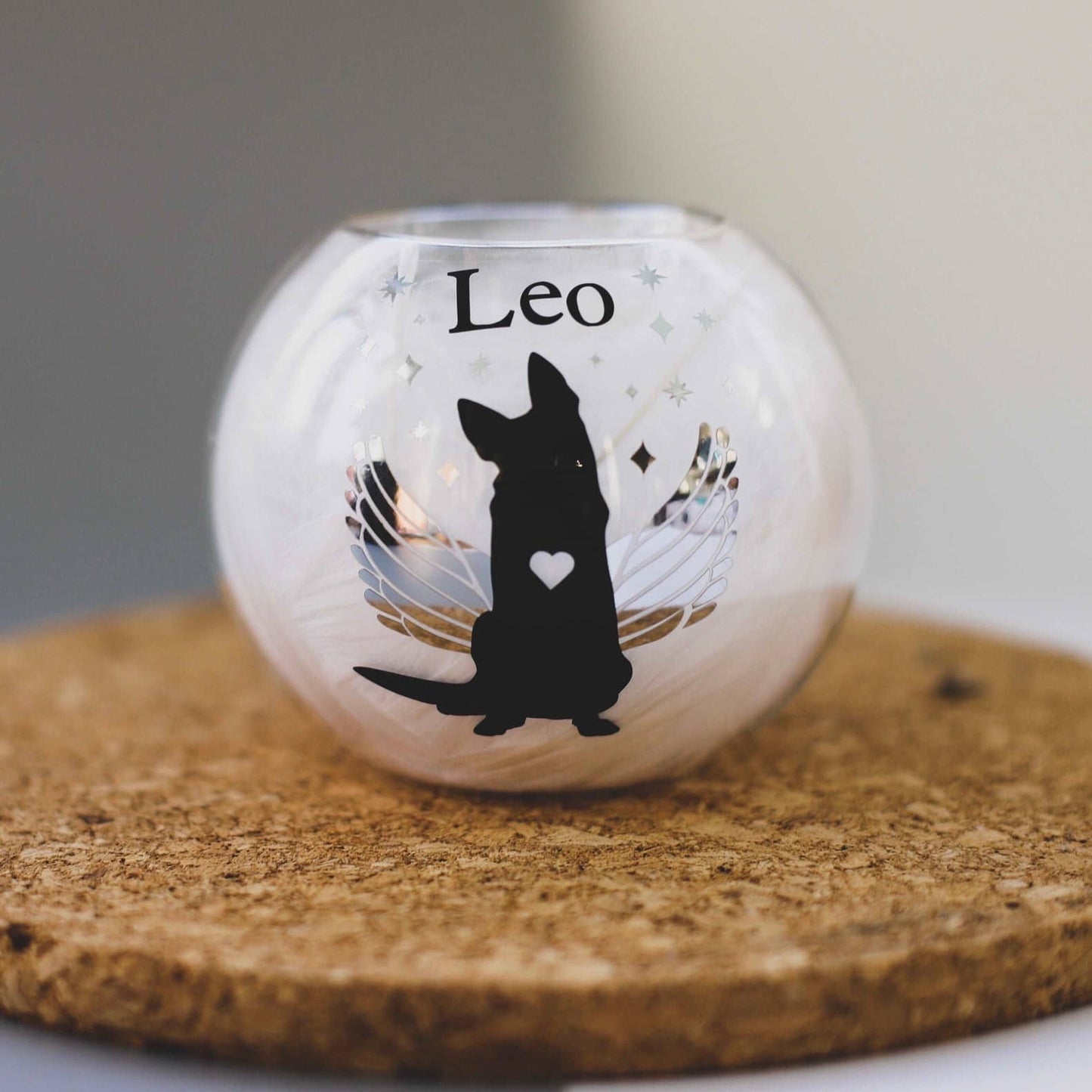 Perfectly Imperfect | Personalised German Shepherd Memorial Tealight Holder