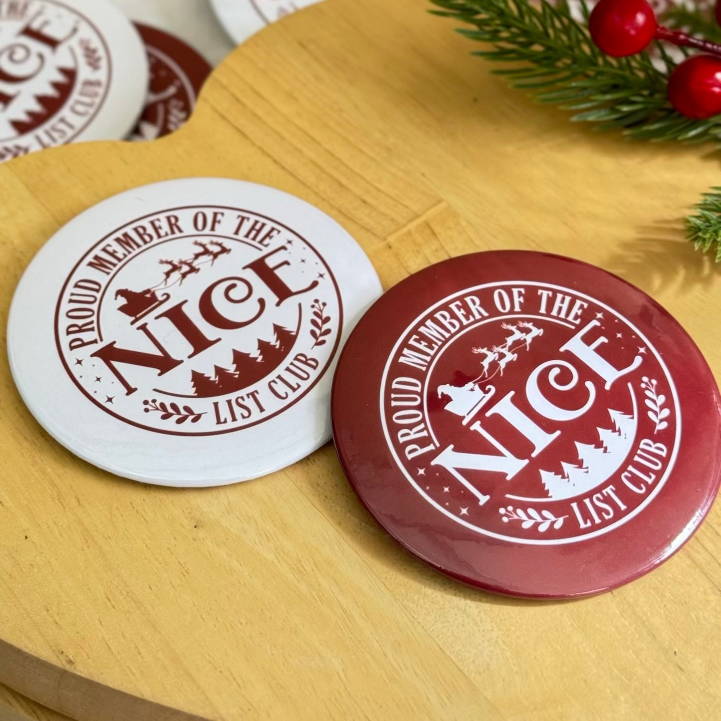 Nice List Club Button Badge - 75mm