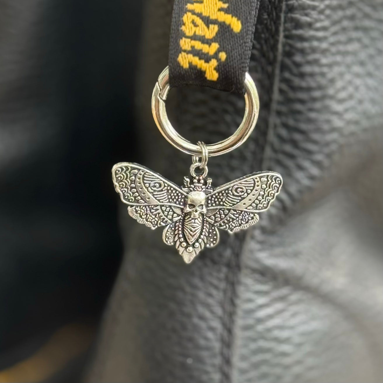 Silver Moth Boot Charms