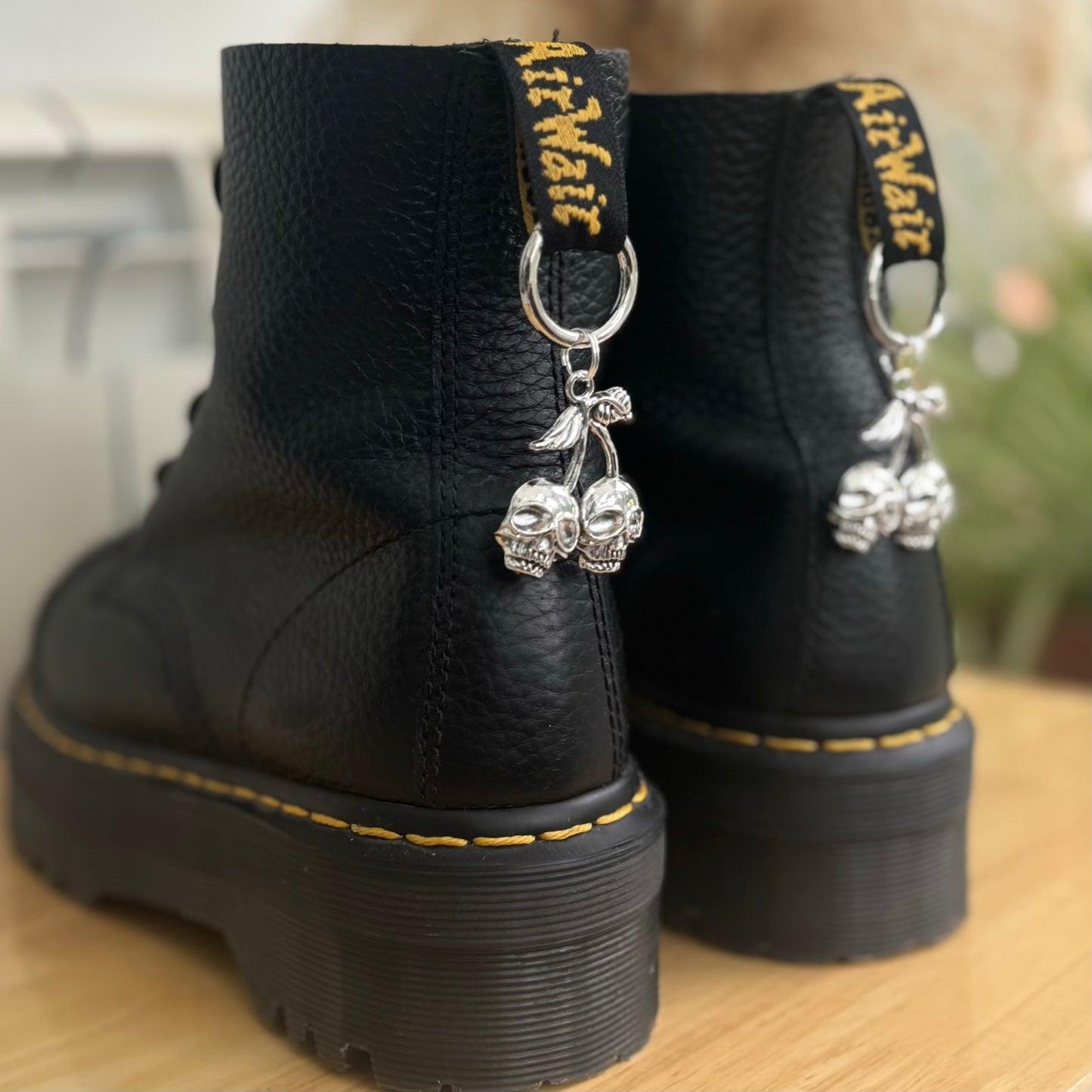 Cherry Skull Clip-On Dr Martens Charms | Set of 2