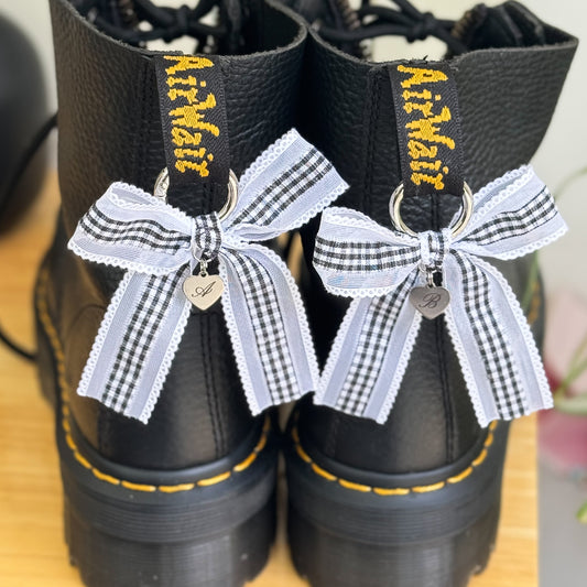 Gingham Bow Boot Charms Limited Run