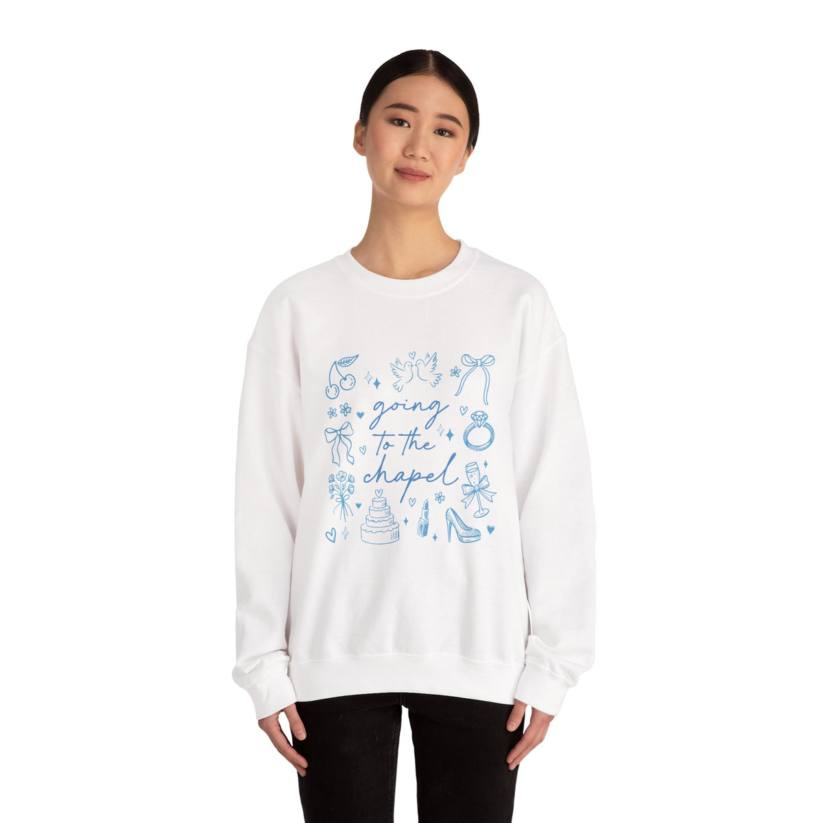 Sweatshirt — Going to the Chapel Bridal Crewneck (wedding-themed)