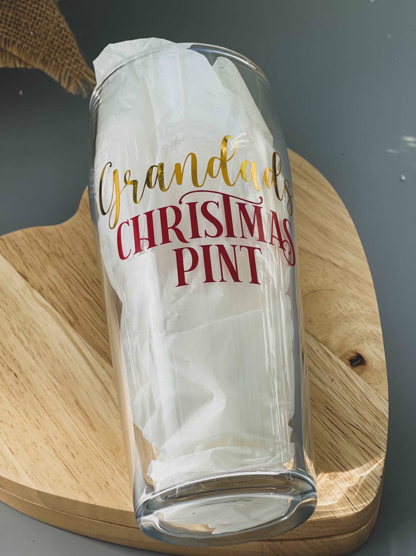 Personalised Christmas Pint Glass