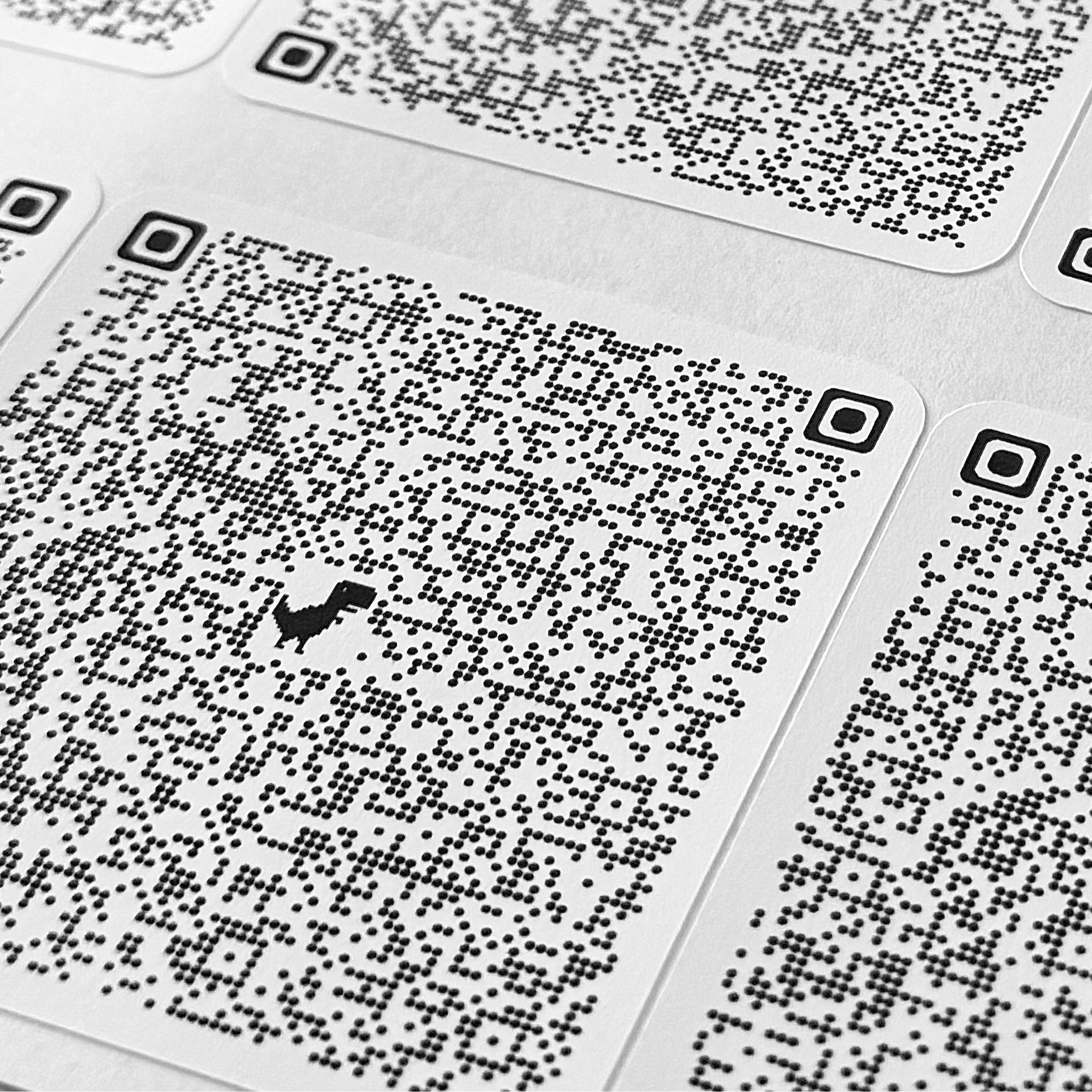 Google Review QR code Stickers in Matte