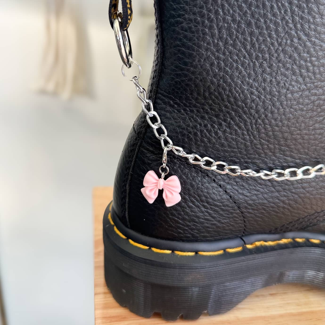 Bow Boot Chain Charm