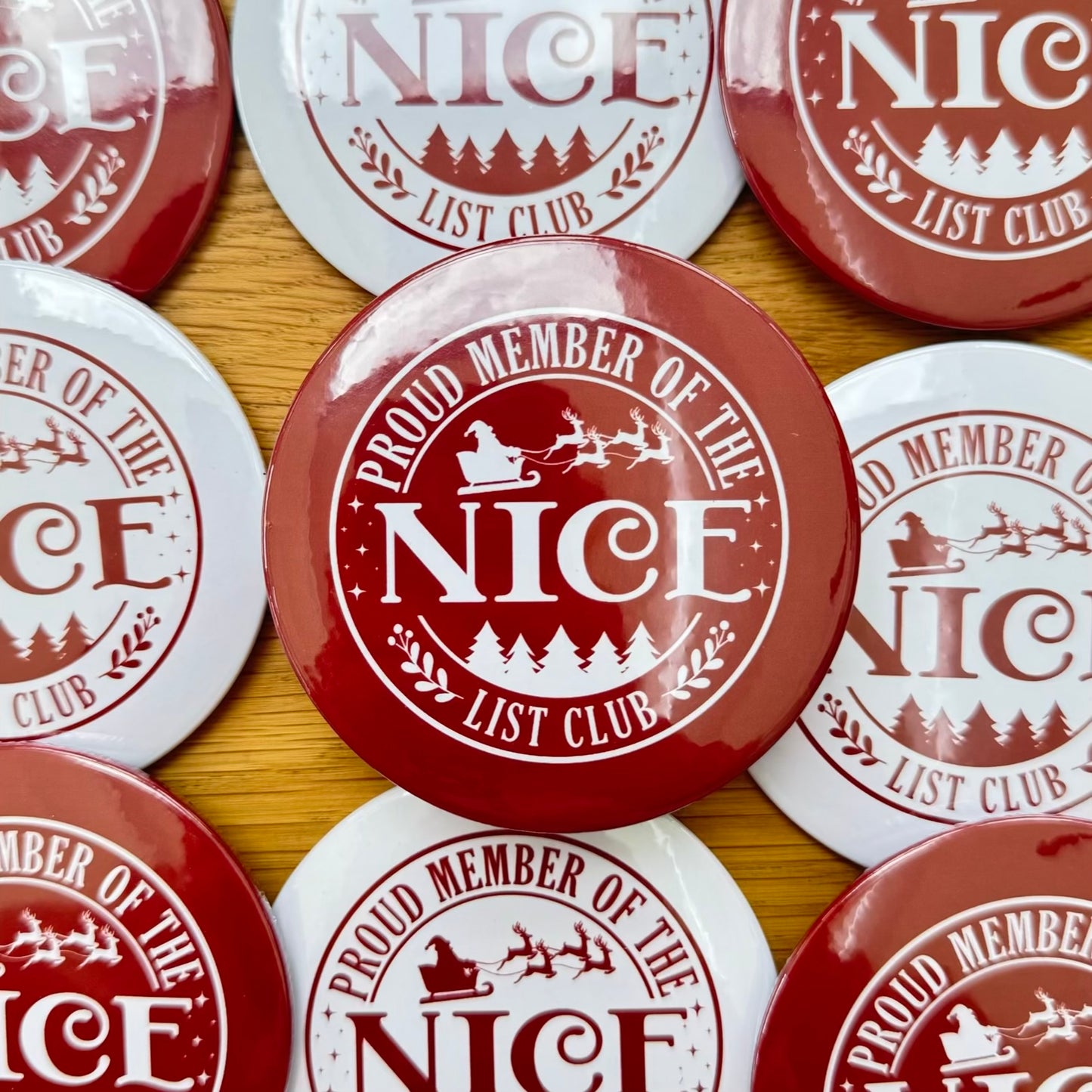 Nice List Club Button Badge - 75mm