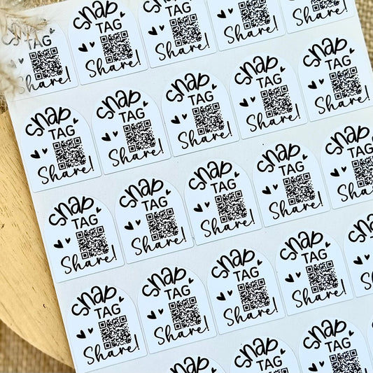 Custom QR Code Sticker for Snapchat and Social Media Links