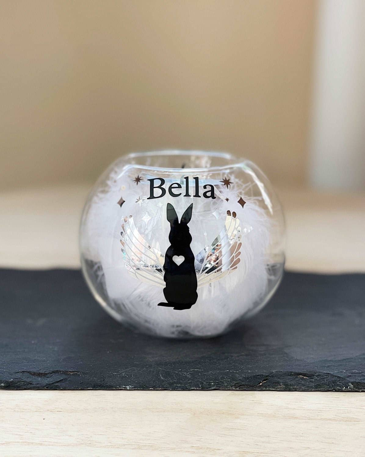 Personalised Rabbit/Bunny Memorial Tealight Holder