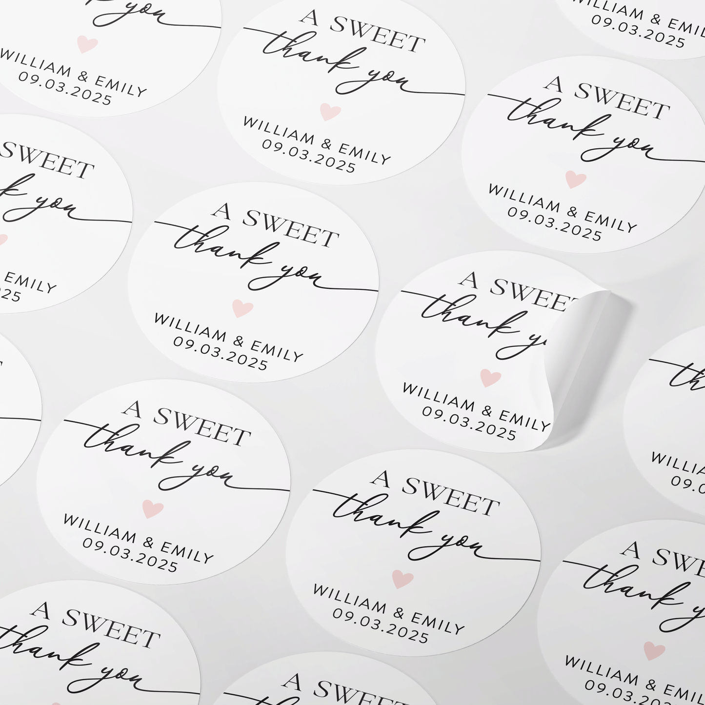 Personalised A Sweet Thank You Stickers