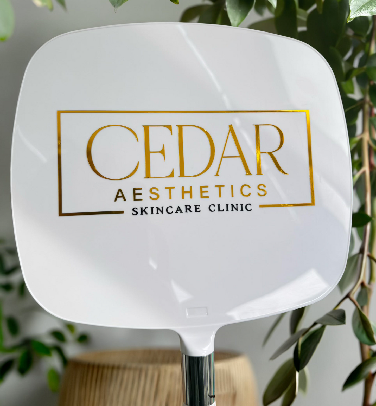 Personalised Salon Handheld Mirror with Custom Logo