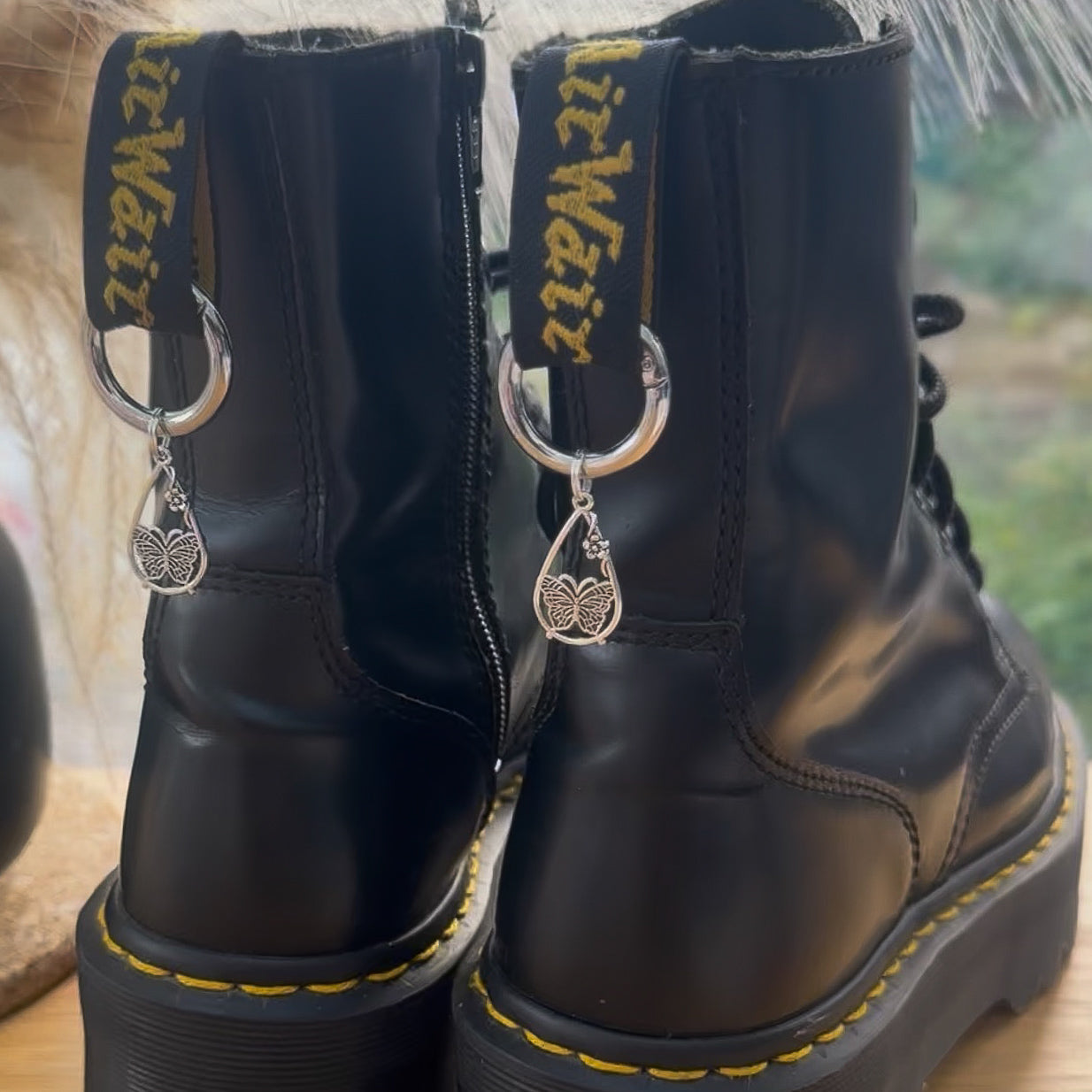The 'Transformation' Butterfly Flower Teardrop Charms | Dr. Martens & Combat Boot Accessories