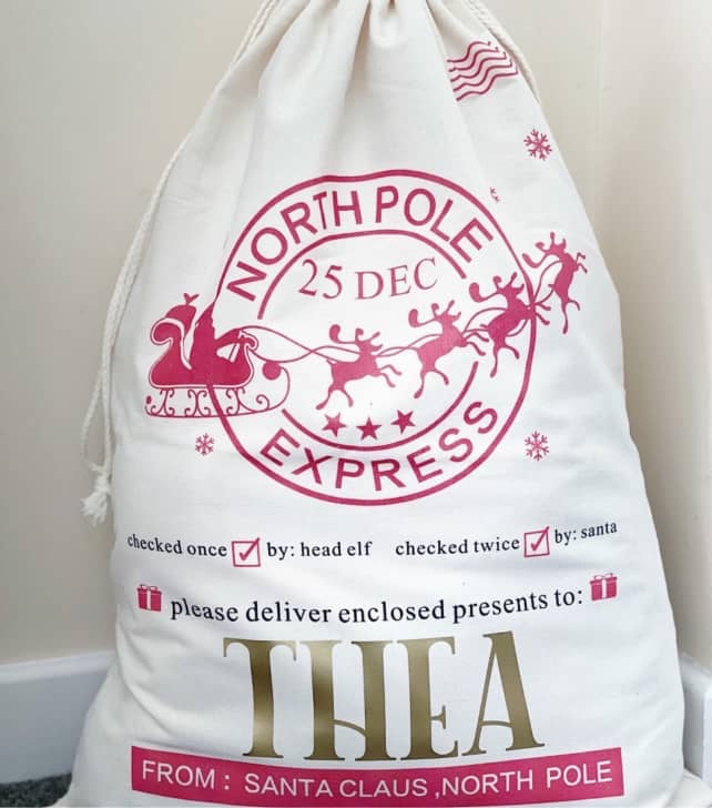 Personalised North Pole Santa Sacks