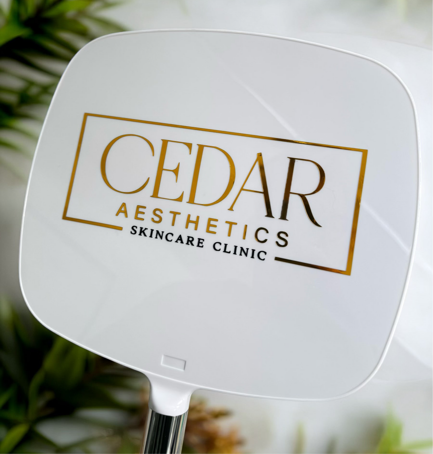 Personalised Salon Handheld Mirror with Custom Logo