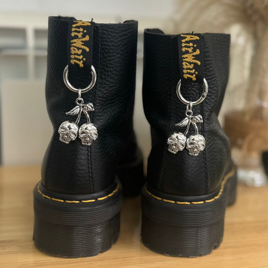 Cherry Skull Clip-On Dr Martens Charms | Set of 2