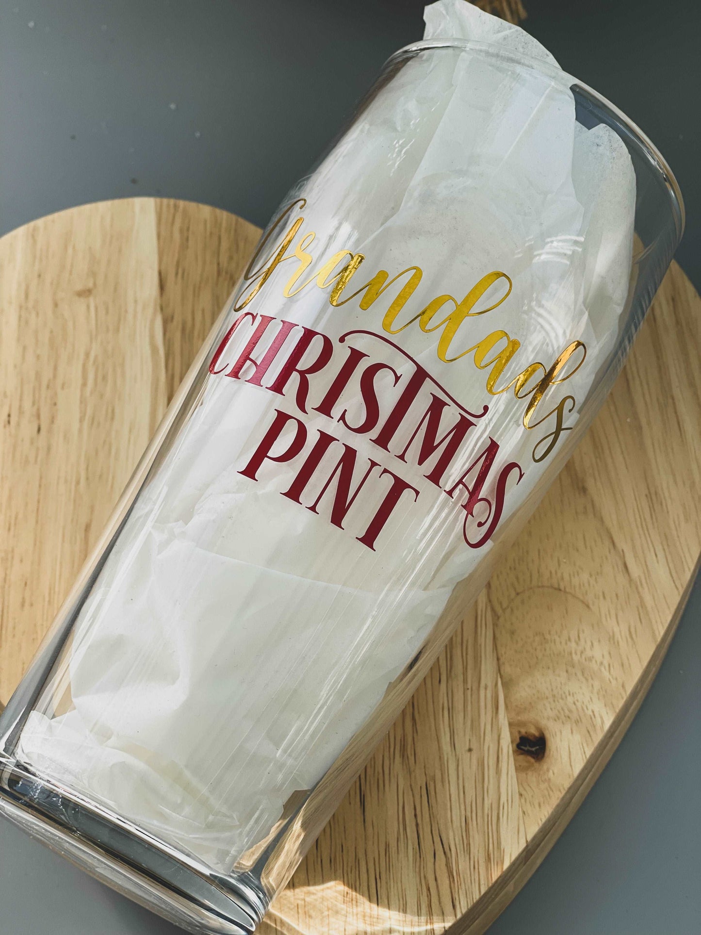 Personalised Christmas Pint Glass