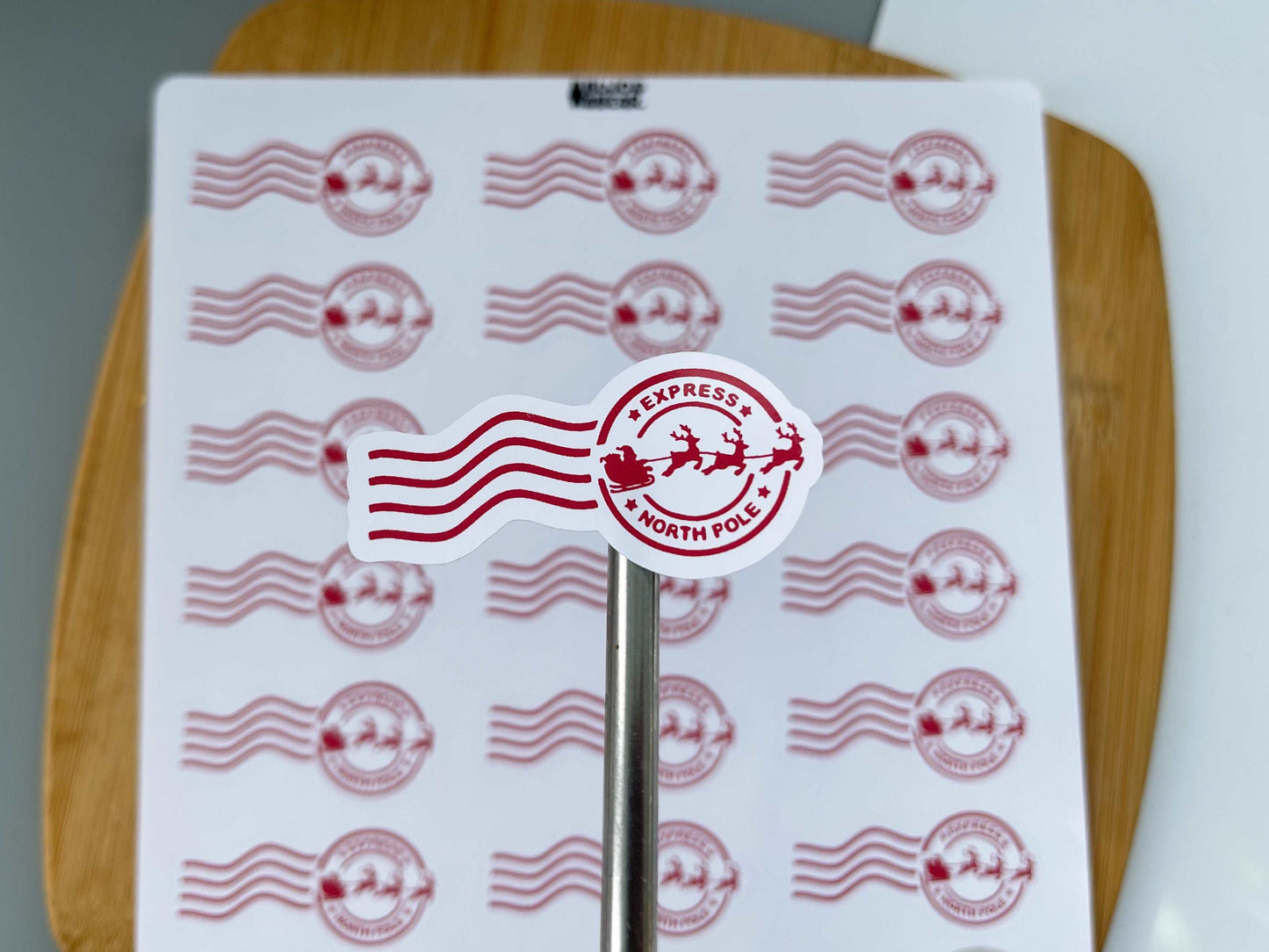 North Pole Sticker Stamp Sheet