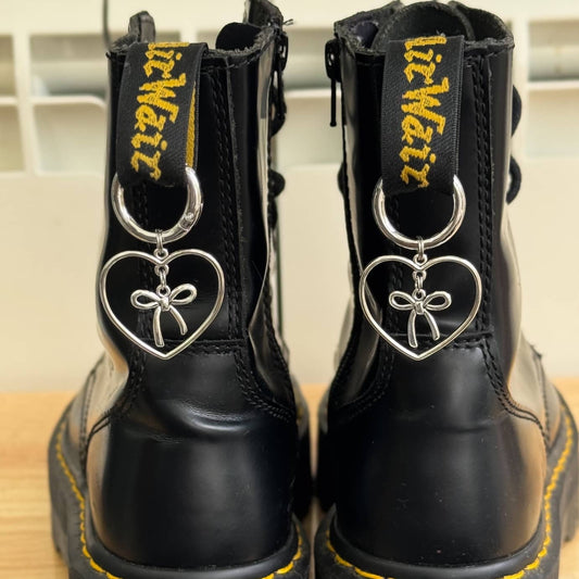 Heart & Bow Boot Charms