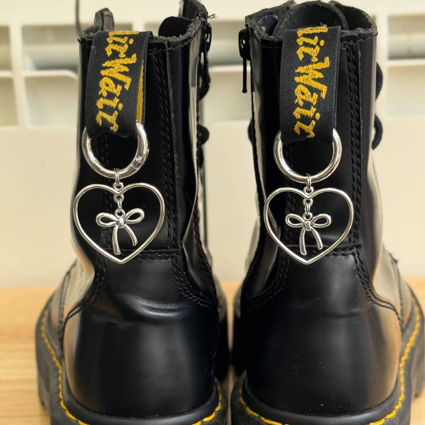 Heart & Bow Boot Charms