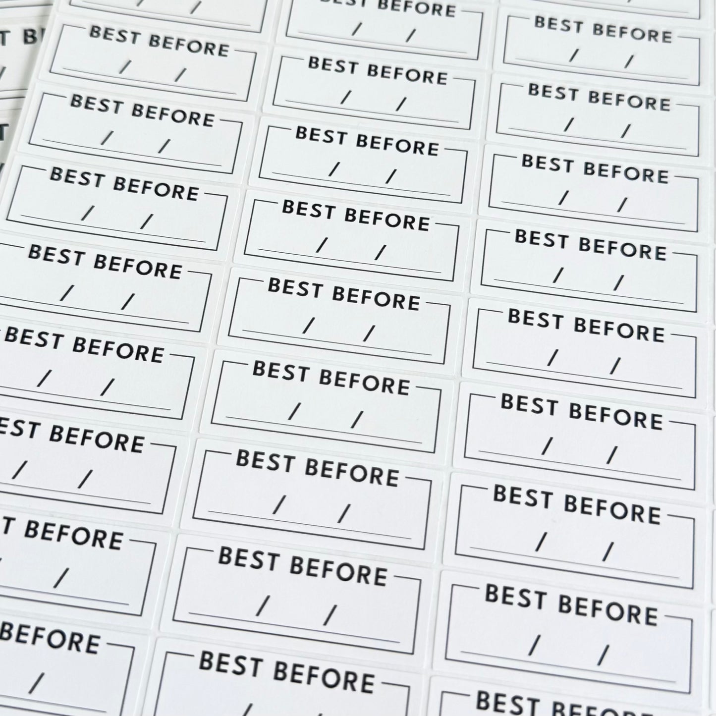 Writable Best Before date labels for homemade food and bakery items