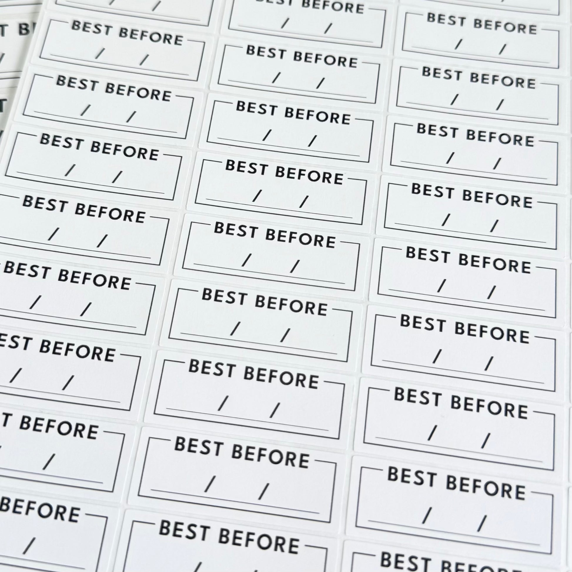 Writable Best Before date labels for homemade food and bakery items