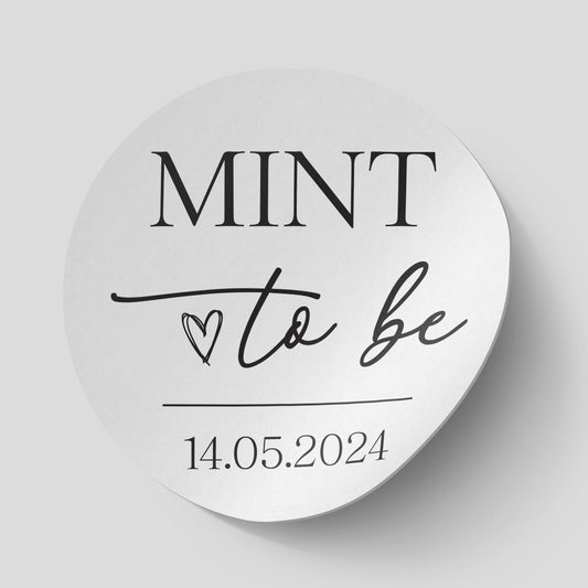 Personalised Mint To Be - Wedding Favour Stickers