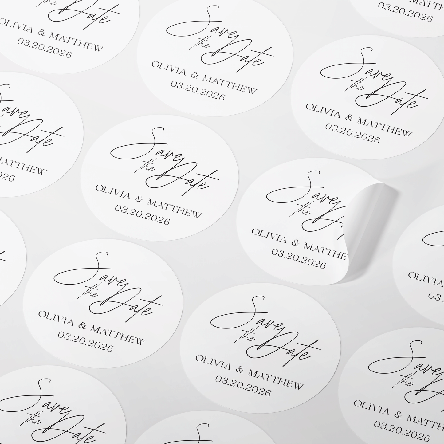 Personalised Save The Date Stickers